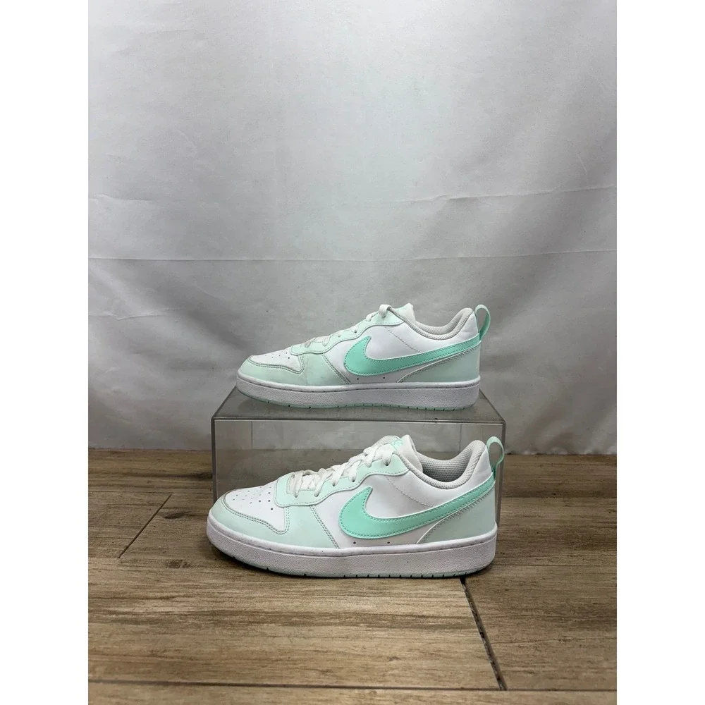 Nike Court Borough Low 2 White Mint Green‎ Sneakers Shoes Casual Size 7.5